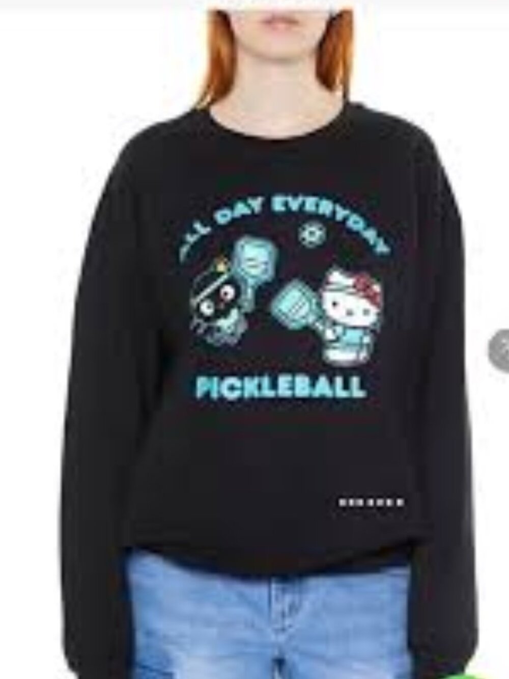 Sanrio Black Hello Kitty Apparel Size Medium Teen